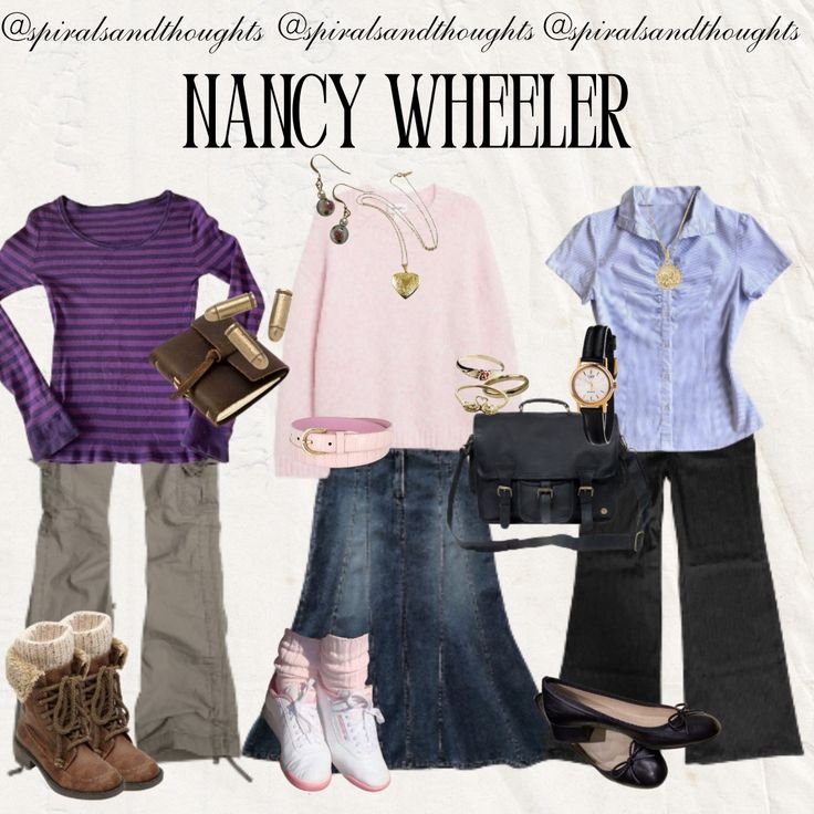 Nancy Wheeler clothing inspired by 1980s fashion