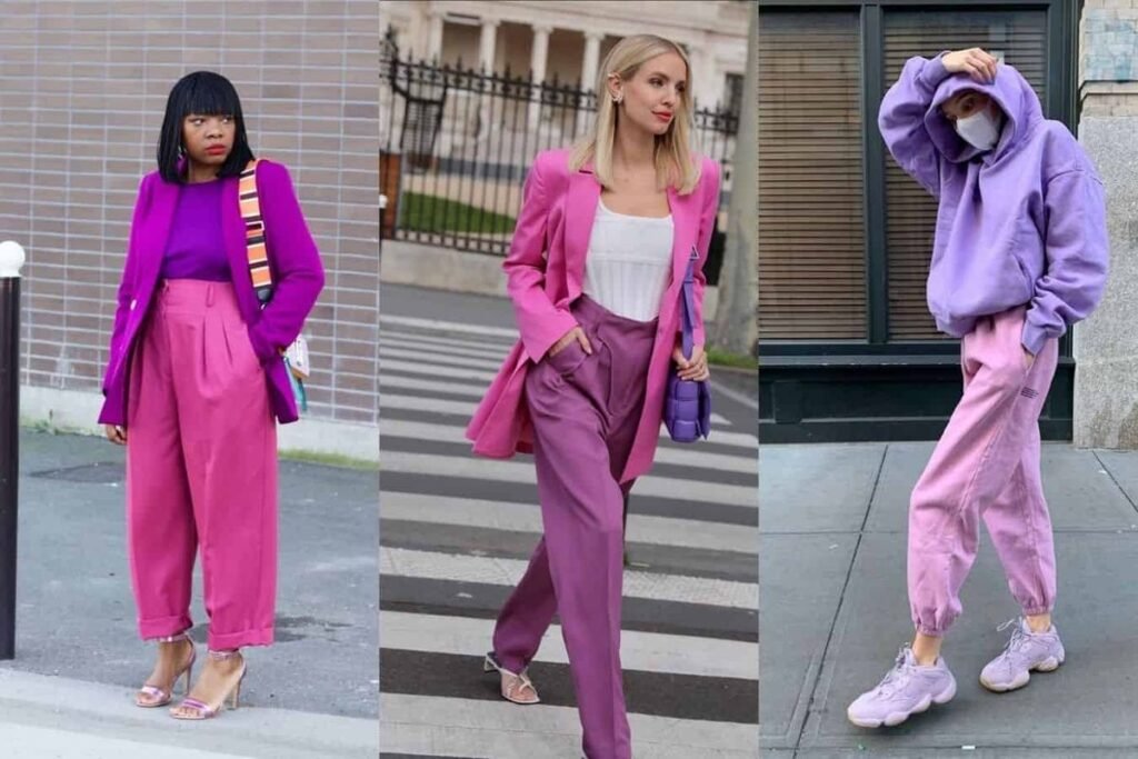 Purple and pink before 2015 fashion trends