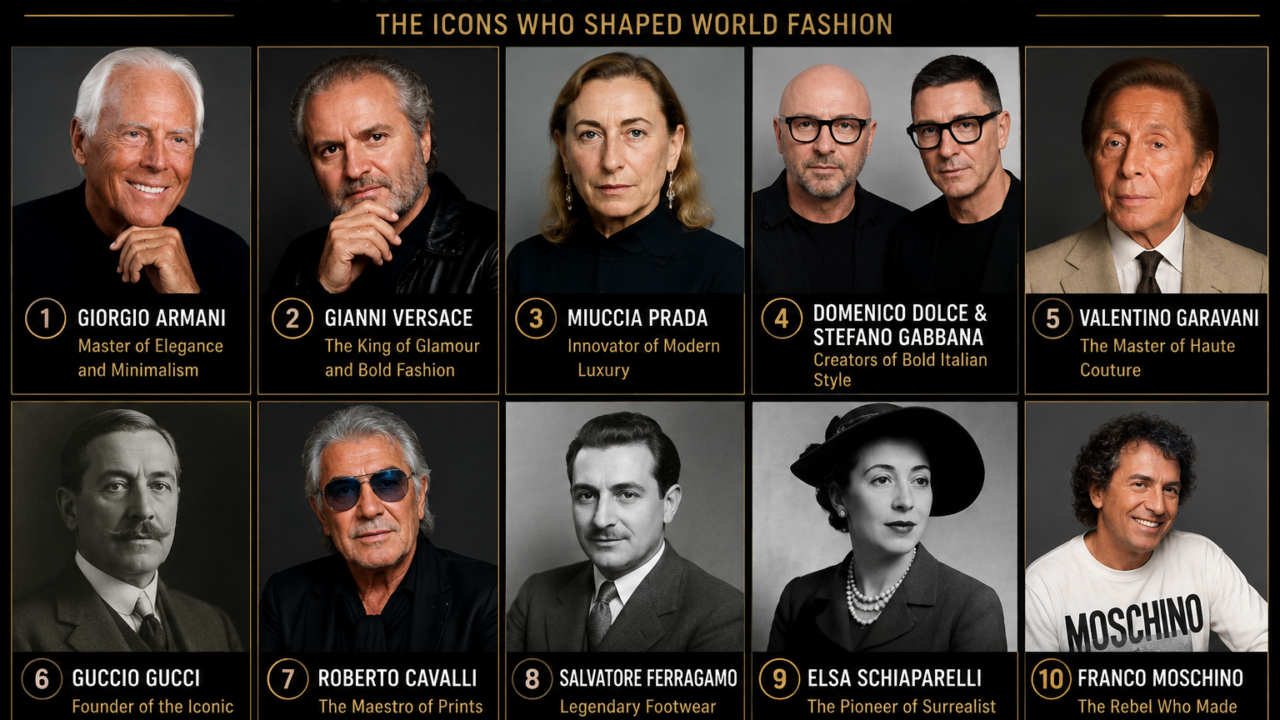 Top 10 Best Italian Fashion Designers: Icons Who Changed the World of Fashion