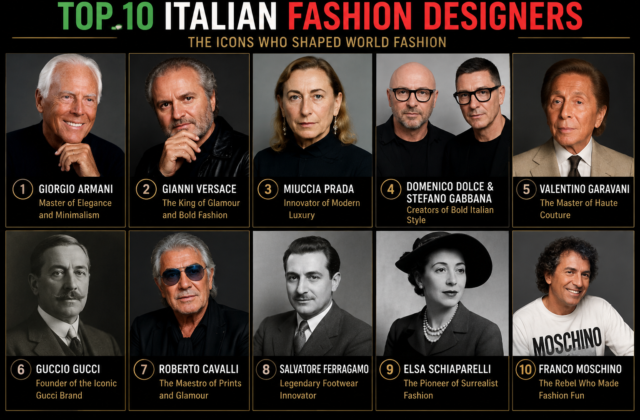 Top 10 Best Italian Fashion Designers: Icons Who Changed the World of Fashion