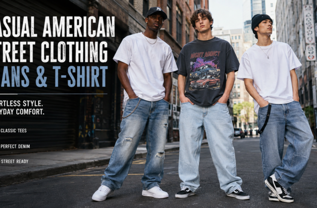 Casual American Street Clothing: How to Style Jeans and T-Shirts for an Effortless Look
