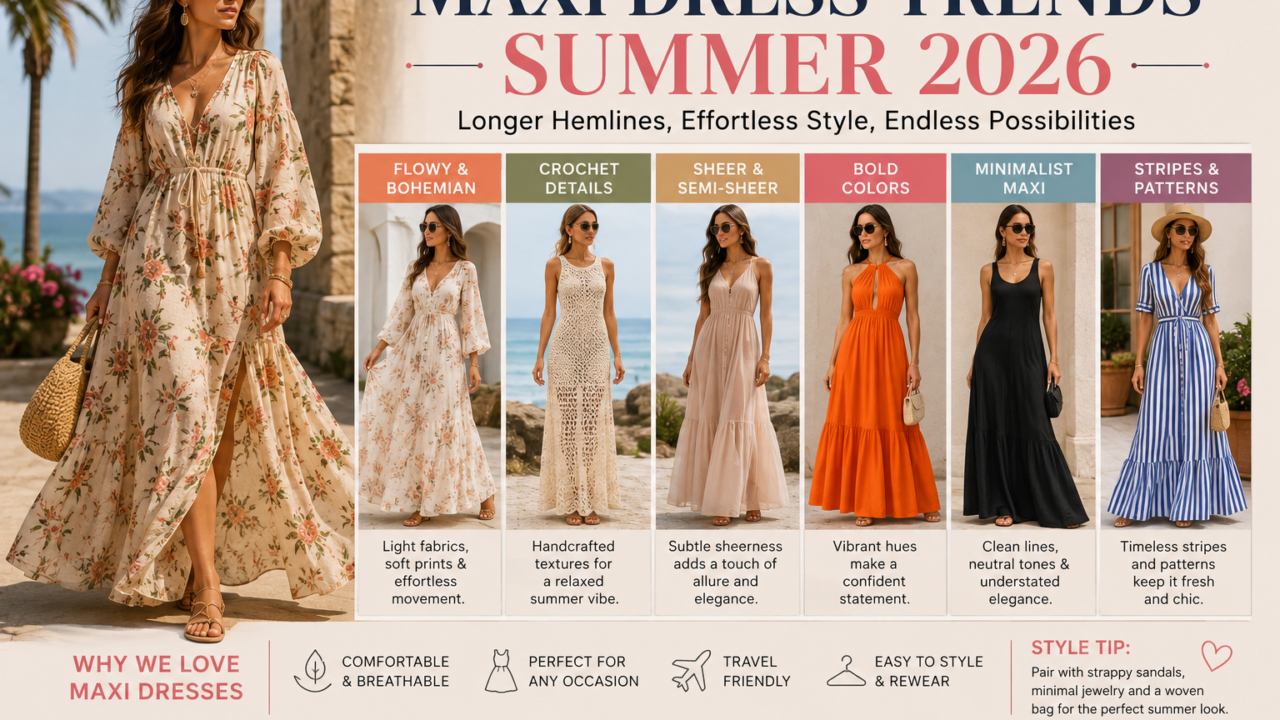 Maxi Dress Trends Summer 2026: The Styles Colors and Looks Defining the Season