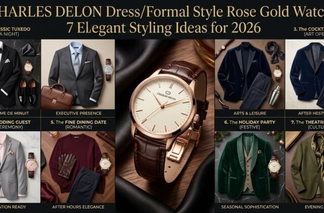 Charles Delon Dress/Formal Style Rose Gold Watch: Elegant Styling Guide