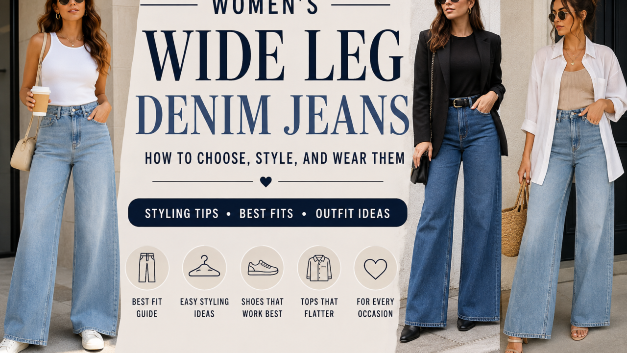 Women’s Wide Leg Denim Jeans: How to Choose Style and Wear Them