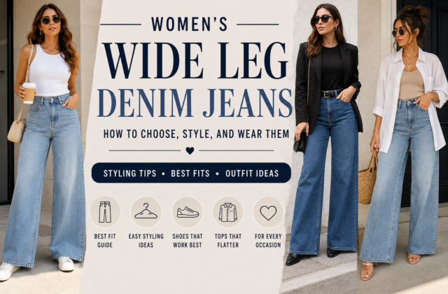 Women’s Wide Leg Denim Jeans: How to Choose Style and Wear Them