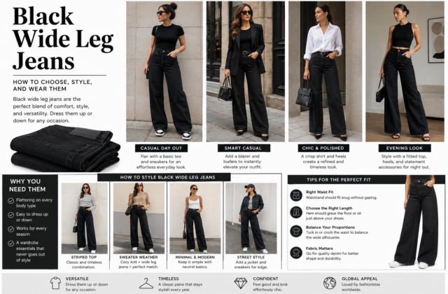 Black Wide Leg Jeans: How to Choose Style and Wear Them in 2026