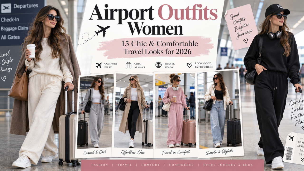 Airport Outfits Women: 15 Chic & Comfortable Travel Looks for 2026