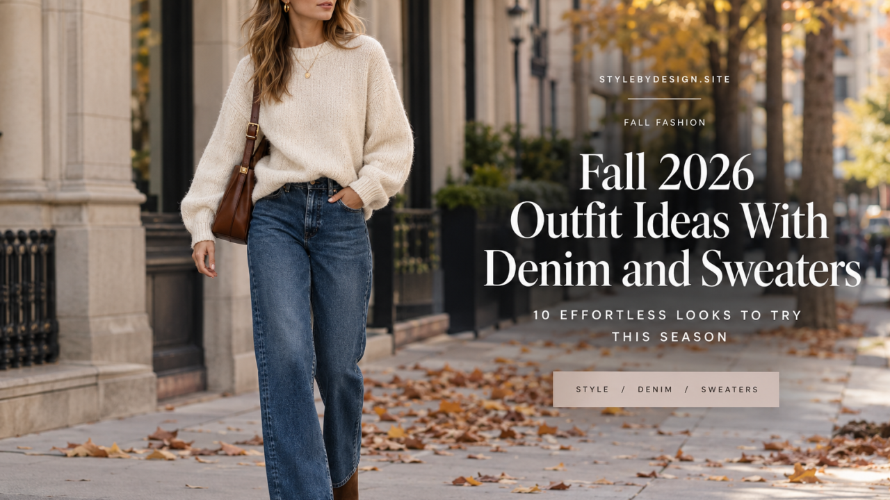 Fall 2026 outfit ideas with denim and sweaters
